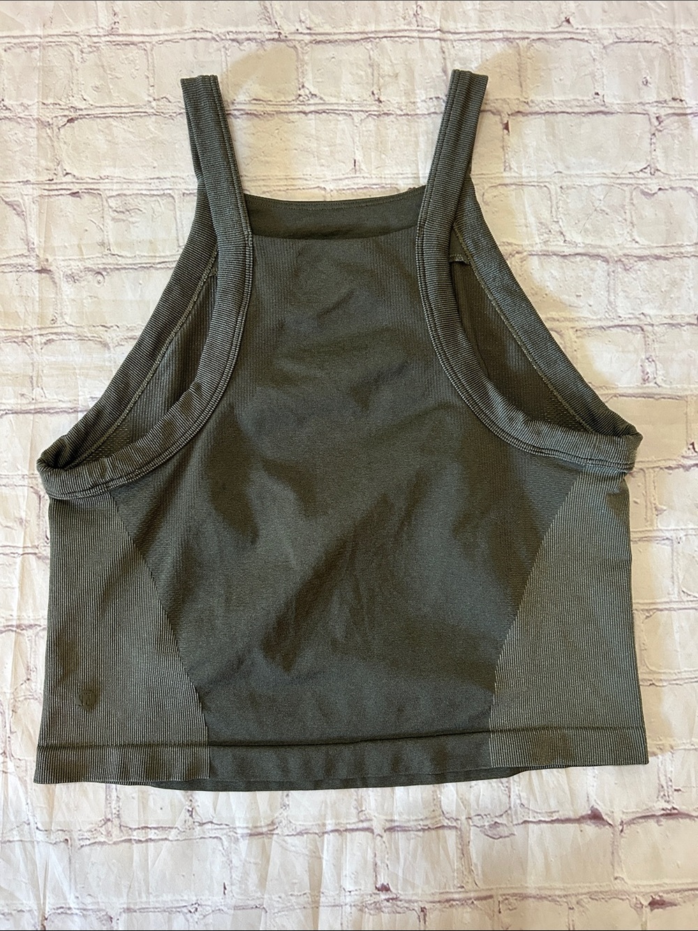 Lululemon Seamless Training Strappy Racerback Tank Top Size 10 Army Green - Picture 4 of 7